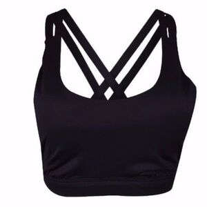 NWT Everlast Black Strappy Sports Bra